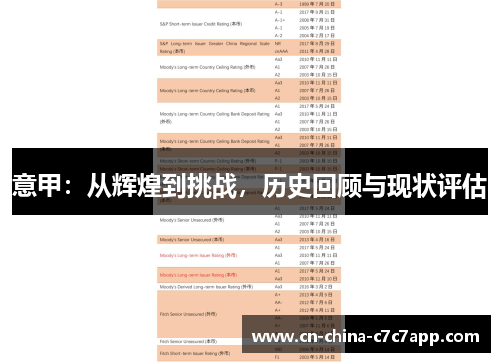 意甲:从辉煌到挑战,历史回顾与现状评估 意甲:从辉煌到挑战,历史回顾与现状评估